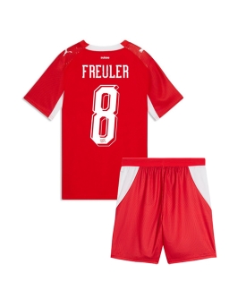 Billige Fotballdrakt Sveits Remo Freuler #8 Replika Hjemmedraktsett Barn VM 2026 Kortermet (med bukser)